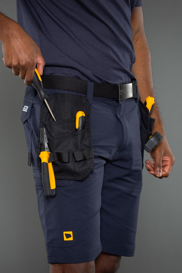 JCB Workwear Unisex Stretch Holster Pocket Shorts, detail