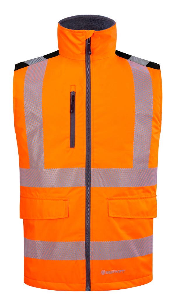Mens Two-Tone Bodywarmer, detail