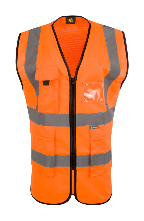 Beeswift Womens Hi-Vis Exec Waistcoat, detail