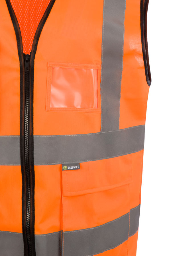 Beeswift Womens Hi-Vis Exec Waistcoat, detail