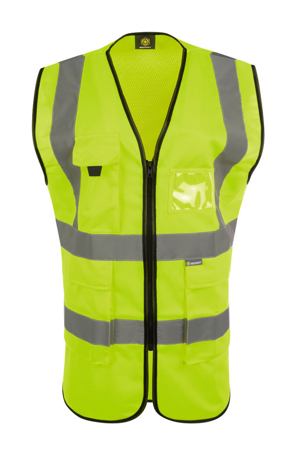 Beeswift Womens Hi-Vis Exec Waistcoat, detail