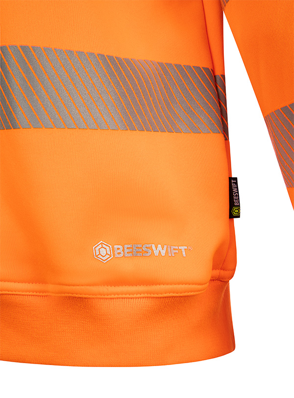 Beeswift Womens Hi-Vis Sweatshirt, detail