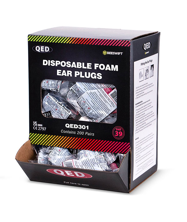 Beeswift QED Disposable Foam Ear Plugs (Pack of 200)