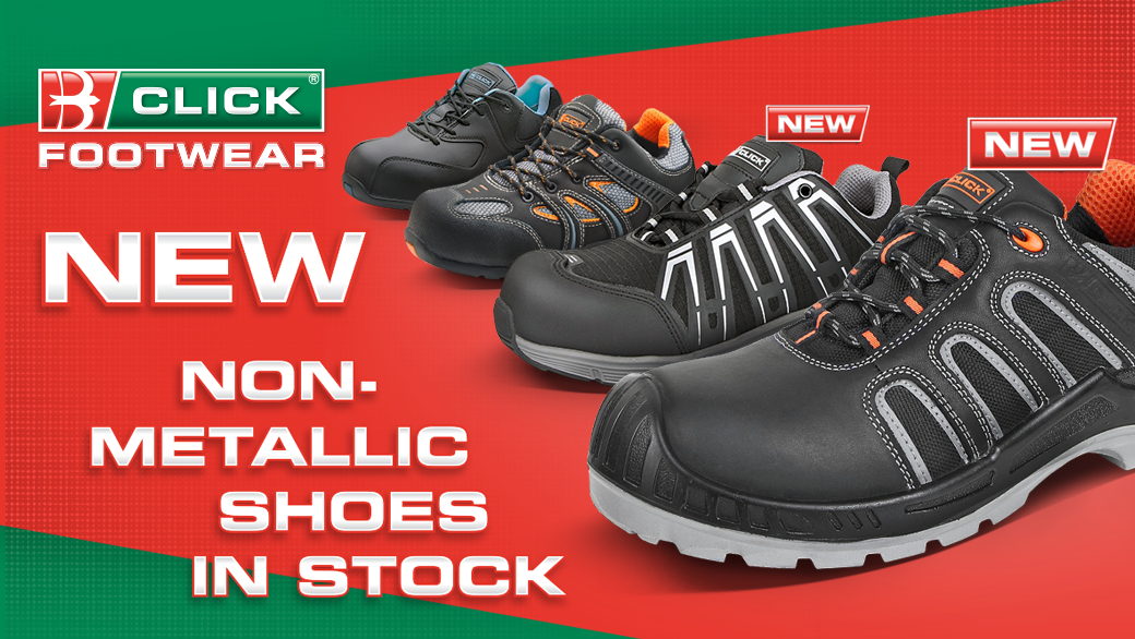 NEW! CLICK FOOTWEAR NON-METALLIC SHOES IN STOCK | Beeswift
