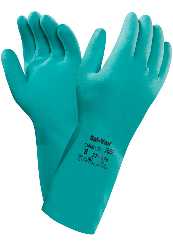 Ansell Solvex 37-675 Glove Green Size L
