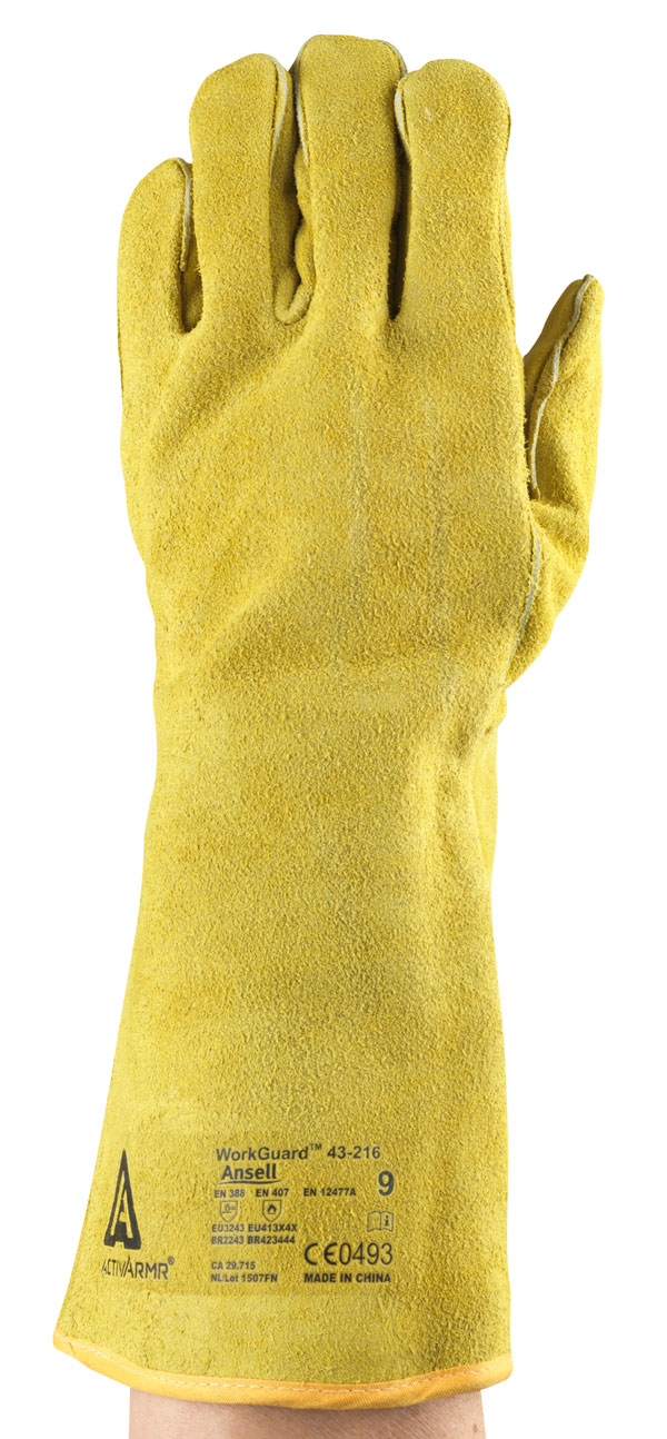 Ansell Activarmr 43-216 Glove Sz 10 Xl Yellow Size XL
