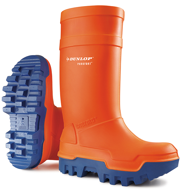 Dunlop Purofort Thermo+ Full Safety Wellingtons Orange Size 6