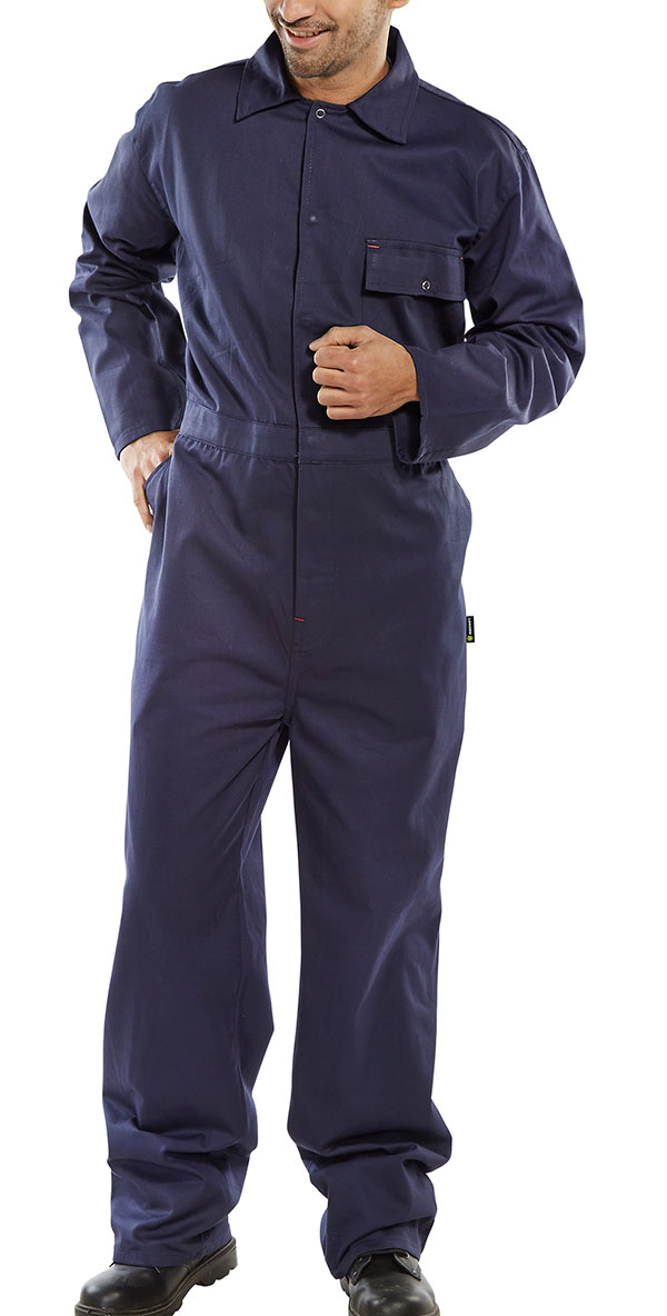 Beeswift Cotton Drill Boilersuit Navy Blue Size 52