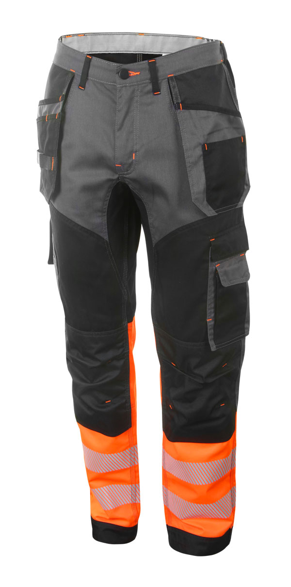 Beeswift Deltic Hi-Vis Two-Tone Trousers Orange / Black Size 40T