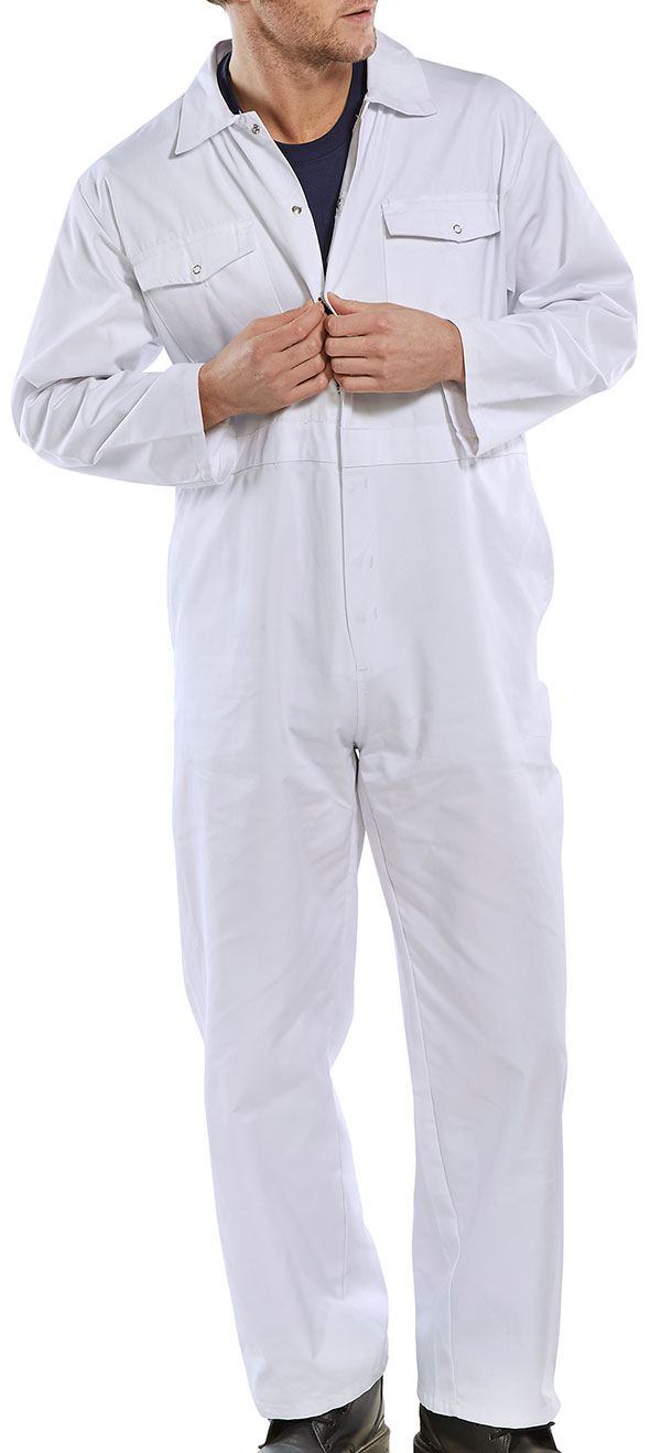 Beeswift Boilersuit White Size 50