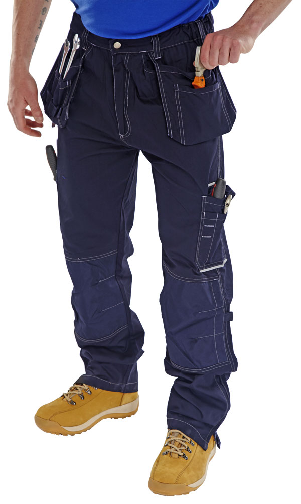 Beeswift Shawbury Multi Purpose Trousers Navy Blue Size 40T