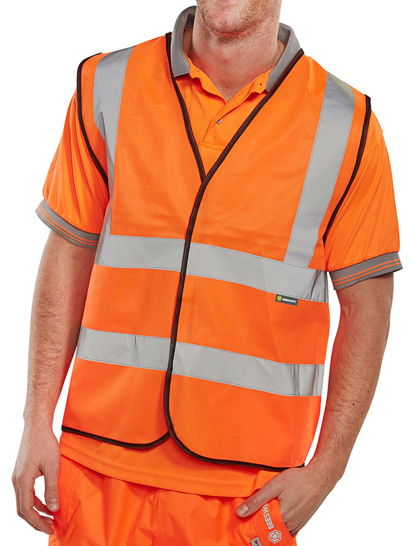 Beeswift Hi-Vis Vest Orange Size XXL