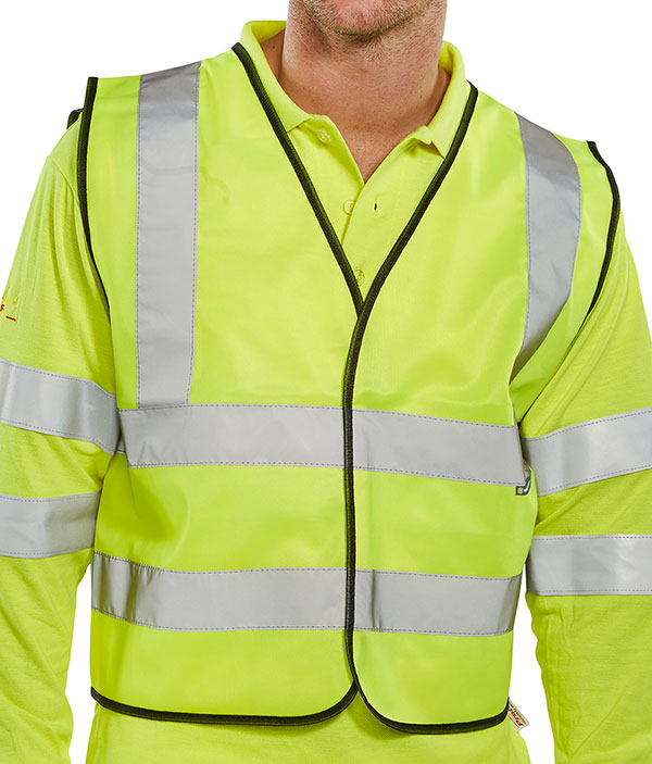 Beeswift Hi-Vis Vest Short Length Saturn Yellow Size L